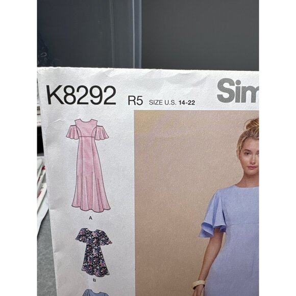 Simplicity K8292 Misses Dress Sewing Pattern Size 14 16 18 20 22 Uncut 2018 - Picture 2 of 6